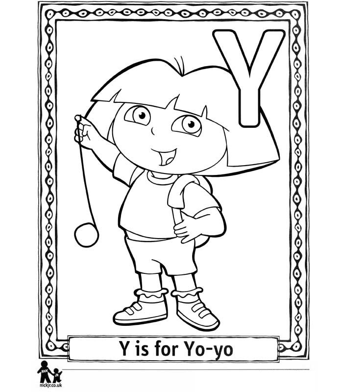 Print Y Yo-yo = Jojo kleurplaat